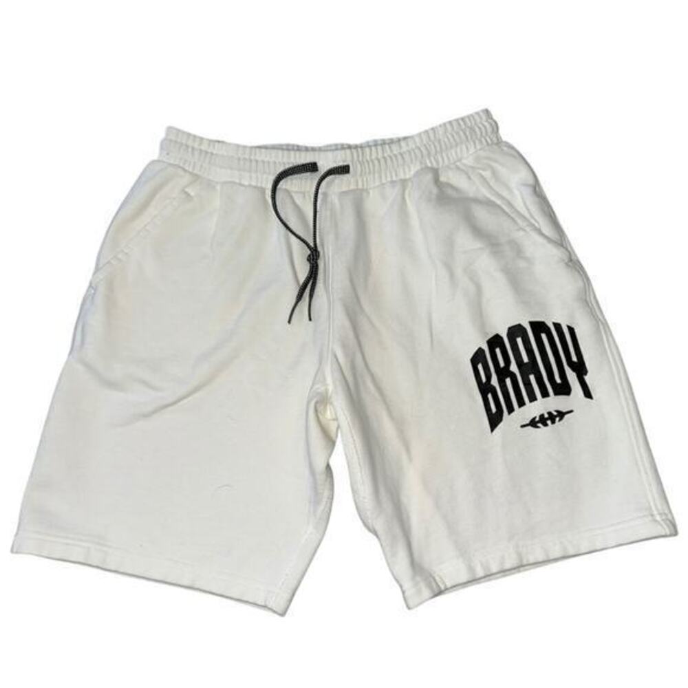 BRADY by Tom Brady Brand Men’s Size M White Black Varsity NFL Athletic Shorts